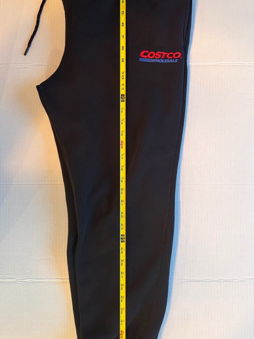Kirkland Signature Black Joggers with Red Logo